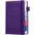 Hardcover Undated Planner, A5 Textured PU Portable Agenda Book, 2027 Constellation Creative Daily Planner for Time Management and Goal Tracking, Purple, Embossed Cover with Elastic Strap