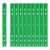 HARFINGTON 12pcs Plastic Rulers 12″ (30cm) Clear Straight Ruler Measuring Tool Inches and Centimeters with Hole for Home Office Classrooms Drafting, Green