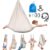 Harkla Sensory Swing for Kids & Adults, Holds 300lbs, Indoor Swing
