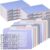 Harloon 104 Pcs Index Card Guide Set Include 100 Pcs 4 x 6 Inch Index Card Dividers 5 Colors Dry Erase Index Cards 4 Pcs Self Adhesive Number Alphabet Stickers File Tabs for Office Business