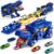 Harmobitat Dinosaur Carrier Truck Playset,12 Dinosaur Cars with Foldable 3-Layer Race Track, Fun Kids Toy for Toddlers & Boys/Girls Ages 3+, Great Xmas Gift Idea