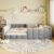 Harper & Bright Designs Full Size Upholstered Bed with Safety Rails and Sturdy Wood Slat Support, Kids Montessori Bed for Boys Girls, Gray