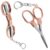 HARSKIYER 2 Pcs Folding Scissors with Keychains, Small Pocket Portable Scissors for Travel, Retractable Compact Design for Purse, Office, School, Craft (Rose Gold)