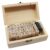 HARSKIYER 36 Pcs Small Wooden Rubber Stamps with Wooden Box, Small Letter Stamp Set with Alphabet & Numbers for Card Making, DIY Craft, Scrapbooking