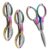 HARSKIYER 3 Pcs Folding Scissors, Small Pocket Portable Scissors for Travel, Retractable Compact Design for Purse, Office, School, Craft (Colorful)