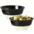 HASENSE Large Ceramic Serving Bowls Set of 2, 84 Oz 9 Inch Black & Beige Stoneware Mixing Bowls, Farmhouse Bowls for Salad, Soup, Popcorn & Baking, Dishwasher & Microwave Safe