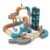 HASTRIDE 106 Piece Electric Train Set, Snap Together Train Toys with 3 Level Elevator and Switch Track Module for Kids Ages 4-8, Gift for Boys and Girls