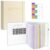 HAUTOCO Important Document Organizer with 14 Pockets, PU Leather 3-Ring Binder with Labels & Elastic Pen Loop, Expanding File Folder for Legal Medical Papers, Passports, Home Office Storage