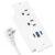 Havorbit Recessed Power Strip, 20W USB-C Furniture Outlet, White, 3FT