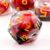 Haxtec Liquid Core DND Dice Set, 7 Pcs Diamond Cut Blood Red RPG Dice Gift