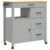 HBFDSFG Solid Wood Pine Kitchen Trolley with 4 Drawers and Door, 33.1×15.7×34.8 Inch Rolling Cart with Lockable Wheels, Vintage Storage Cart for Kitchen Living Room Bathroom