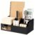 HBlife Acrylic Desk Organizer with Drawer, Pen & Pencil Holder, Multifunctional Desktop Caddy for Office Supply and Organization