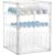 HBlife Baby Bottle Storage Organizer for Countertop Cabinet, 3 Tiers Adjustable Clear Acrylic Bottles Storage Station Case Box Container with 2 Removable Dividers and Magnetic Door, XXL