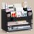 HBlife Desk Organizer with Pencil Pen Organizer for Desk, Pen Holder with 2 Drawers, Desk Organizers and Accessories with Compartments, Desktop Storage for Office Home School Art Supplies, Black