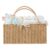 HBlife Large Baby Diaper Caddy Organizer, Paper Rope Storage Baskets Nursery Bin with Removable Divider, Portable Car Organizer for Diapers, Baby Shower Gifts, Newborn Essentials Must Haves