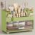 HBlife Makeup Organizer for Vanity with Brush Holder, Large Bathroom Countertop Cosmetic Organizer Skincare Storage, Easy to Store Lipsticks, Nail Polishes, Perfumes, Eyeshadow Palettes, Avocado Green