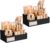 HBlife Makeup Organizer with Drawer – Cosmetic Storage for Vanity, Bathroom Countertop & Dresser, Skincare Organizer with Brush Holder, Beauty Display Case (Black, 2 Pack)