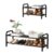 HDDTTZ 2-Tier Expandable Shoe Rack, Adjustable Shoe Shelf Storage Organizer Heavy Duty Metal Free Standing Shoe Rack for Entryway Closet Doorway (Black-1)