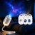 HD Holographic Night Light Projector, 2-in-1 Galaxy Star and Ocean Projector with Interchangeable Films, 360 Rotating USB Powered Ceiling Projection Lamp for Bedroom Car Decor (3 Projection Films)