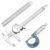 HDLNKAK Dial Caliper 0.001” / Micrometer 0.001” and Stainless Steel Ruler, Precision Caliper with Watch 0-6″ Range, 0-1″ Alloy Precision Micrometer Mechanical Toolkit Set