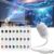 HD Smart Dynamic 5D Holographic Night Light Projector,Plug and Play HD 2-in-1 Galaxy Star Projector,360 Rotating, USB Powered，with 6 Films
