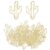 Hdtyyln 60Pcs Paper Clips, Funny Cute Cactus Shaped Paperclips Bookmarks, Decorative Small Gold Paper Clip, Metal Planner Clips for Paperwork Office School and Home Document Organization Supplies
