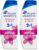 Head and Shoulders 2 in 1 Dandruff Shampoo and Conditioner, Anti-Dandruff Treatment, Smooth and Silky for Daily Use, Paraben Free, 12.5 oz (Pack of 2)