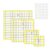 Headley Tools Quilting Rulers,4 Square Ruler Quilting Templates(4.5″,6″, 9.5″,12.5″),Fabric Cutting Ruler Acrylic Rulers for Quilting and Sewing,with Non-Slip Rings 20 Pieces, Yellow