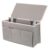 HEALEEP Bedside Hanging Caddy with 4 Pockets Cotton Linen Storage Organizer