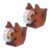 Healeved 2pcs Adorable Squirrel Shaped Tape Dispenser Made of Wood and Aluminum Alloy with Convenient Tape Cutting and Easy to Store Design, for Offices and Family Events