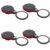 Healeved 4pcs Pocket Magnifier for Reading 10x Mini Foldable Magnifying Glass with Artificial Leather Cover Compact Handy Design for Exploring Nature and Travel