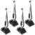 Healeved 4 Pcs Security Gel Ink Pen for Banks and Public Places with Smooth Ink Flow, Comfortable Grip, and Abs Material Desktop Counter Pen Black for Reception Desk Use