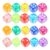 Healifty 100pcs Acrylic Dice Set 14mm Multi-Sided Colorful Dice for Math Teaching and Board Games Educational Activities Classroom Use Promotes Interactive Learning