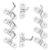 HEALLILY 10pcs Iron Garage Storage Hooks with Easy Installation and Versatile Design, Silver Single Slant Hooks for Hanging Clothing and Tools in Homes and Garages