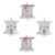 HEALLILY 4pcs Heavy Duty Sliding Closet Door Roller Pulley Set Metal Sliding Door Rollers with High Bearing Design and Silent Smooth Movement for Closets and Kitchens