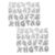 Healvian 2pcs Capital Alphabet Letters Cutting Dies for Card Making and DIY Crafts, Silver Carbon Steel with Advanced Etching Technology, Sturdy with Smooth Edges, for Scrapbooking