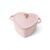 Heart-Shaped Cast Iron Dutch Oven with Lid, Enameled, 2.5 Qt, Pink
