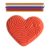 Heart-Shaped Silicone Sensory Activity Board, Push and Peel Fidget Toy for Kids Adults, Fine Motor Skills Calming Stress Relief Mat, Travel Toys for Airplane Car (Red)
