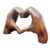 Heart Hand Statue Gesture Resin Sculpture | Decorative Figurine for Home Wedding Bedroom Living Room Centerpiece