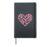 Heart Made of Cherry Blossoms Tree Branches Hardcover Journal, Black