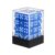 HEARTOOL 12mm Polyhedral Dice, Square Acrylic 6 Sided Dice with Plastic Box Perfect for Board Games, Table Games & Classroom Teaching (Blue/White, 36pcs)