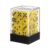 HEARTOOL 12mm Polyhedral Dice, Square Acrylic 6 Sided Dice with Plastic Box Perfect for Board Games, Table Games & Classroom Teaching (Yellow/Black, 36pcs)