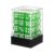 HEARTOOL 12mm Polyhedral Dice, Square Acrylic 6 Sided Dice with Plastic Box Perfect for Board Games, Table Games & Classroom Teaching (Green White, 36pcs)