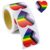 Heart/Square Shape Gay Stickers for Bag Cup Decorative Stickers 500 Pieces/Roll Exquisite Gay Roll Rainbow Heart Square Shaped Adhesive