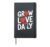 Heart Tulip Bloom Blossom Floral Romance Spring Hardcover Journal, Black