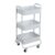 Heavy-Duty 3-Tier Rolling Cart, Sturdy Metal Utility Cart with Smooth-Roll Wheels, Space-Saving Storage for Home Office, Pantry, or Workshop，Arctic White