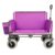 Heavy-Duty Folding Wagon Cart with Bench Seat, 500 lb Capacity, Purple