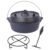 Heavy-Duty Pre-Seasoned Cast Iron Dutch Oven with Reversible Skillet Lid for Campfire Cooking, Baking, Stewing and Outdoor Grilling