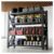 Heavy Duty Adjustable Garage Storage Shelving Unit, 69″H x 71″W x 23.7″D Industrial Steel Rack, 4-Tier Metal Utility Shelves 5000LBS Total Capacity, Black Warehouse Workshop Basement Organizer Rack