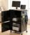 Heavy Duty AV Cart, Projector Media Cart with Lockable Storage Cabinet & Brake Wheels, Steel Rolling Computer Cart with Pegboard, Power Strip, Hooks&Cable Management Hole for School Office Server Room